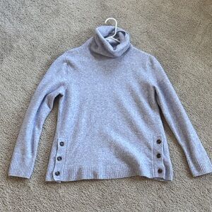 J. Crew Light Gray Cowl Neck Sweater